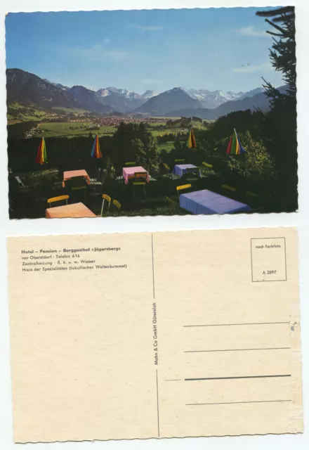 17381 - hotel pension Berggasthof Jägersberg - Oberstdorf - old postcard