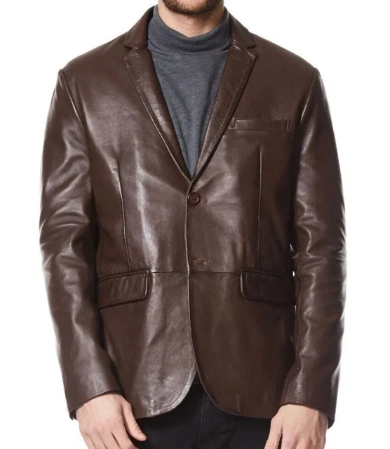 Veste En Daim Marron Structure Pour Homme Taille L - Style Bomber, Zip Complète, Doublée, Occasion Parfait