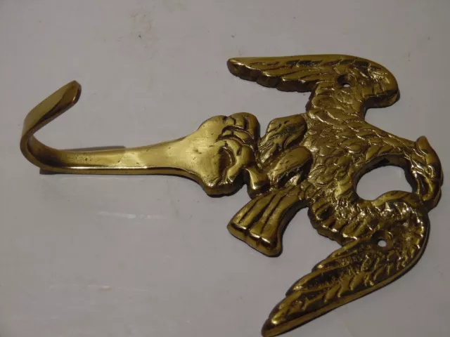 Vintage Brass Eagle Hook Wingspan 3.5” Made in Japan 2
