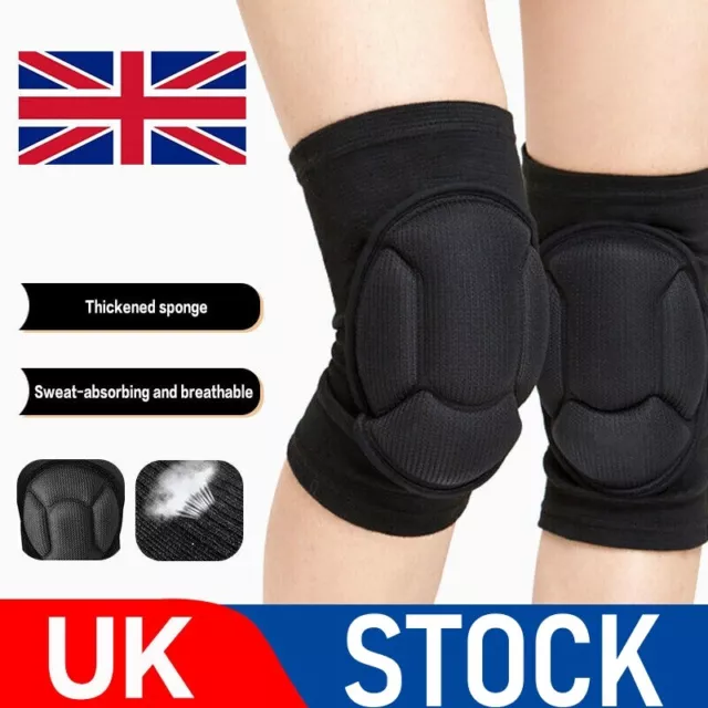 1 Pair Comfort Knee Pads Construction Leg Protectors Gardening Work Safety Black