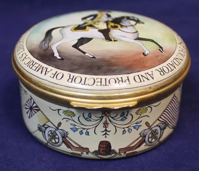 Halcyon Days Enamels George Washington Winterthur Museum and Gardens Trinket Box