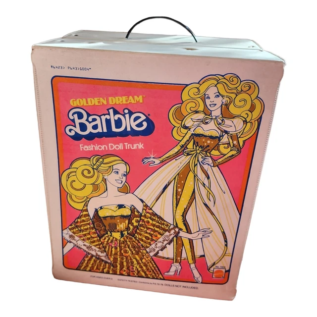 VTG GOLDEN DREAM Barbie Fashion Doll Carry TRUNK No 1004 1980 Mattel