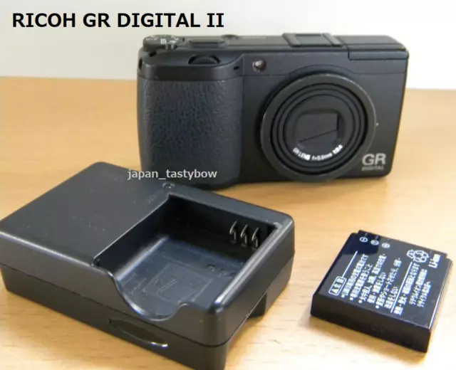 RICOH digital camera GR digital II compact black Battery Charger Used Tested