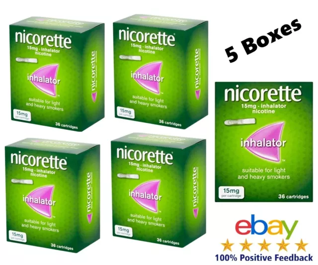 Inalatore Nicorette 15 mg 36 cartucce scadenza - 09/2026 5 confezioni