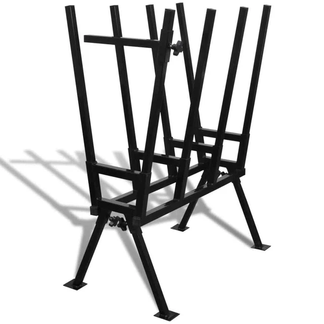 Soporte plegable negro galvanizado con sierras para carpintería vidaXL