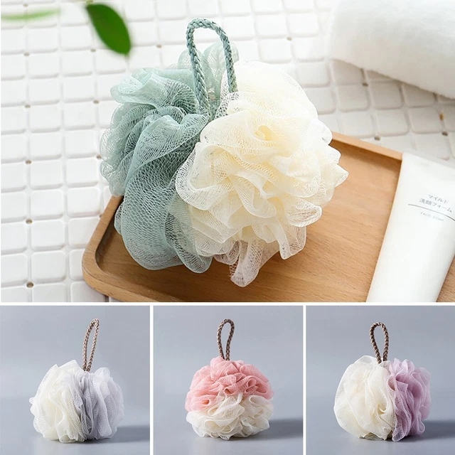 Spazzola a sfera corpo spugna peeling grande Luffa Puff spazzola gomma per capelli