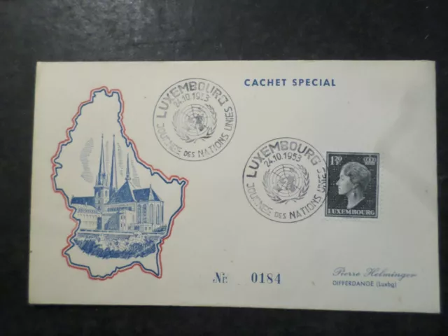 Luxemburgo, 1953 ,FDC 1° Día Famoso ', Gran Duquesa Charlotte