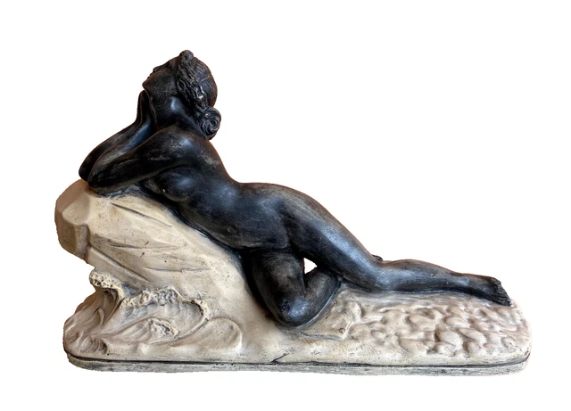 Statue De Femme Nue En Platre Debut Xxème Art Deco