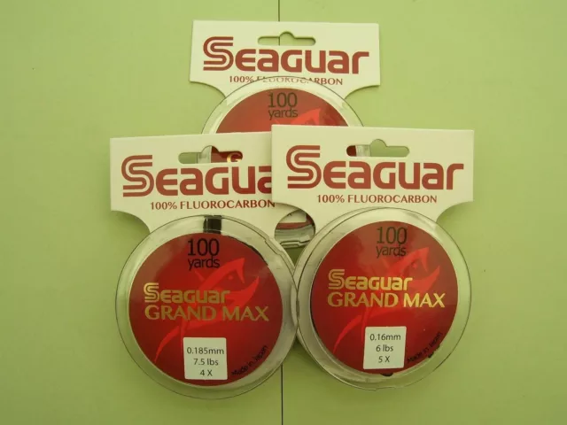 Seaguar Grand Max 100% Fluorocarbon For Leaders And Tippets 100 Yards