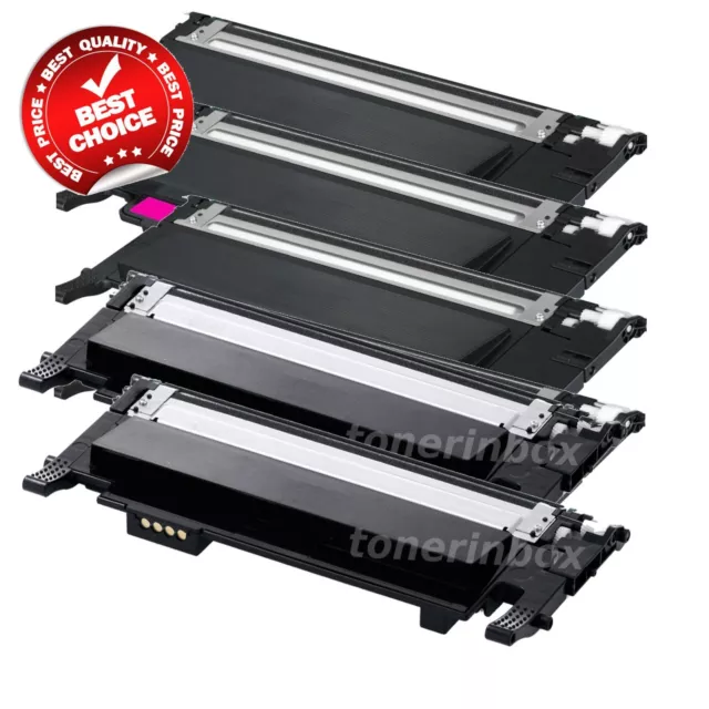 5pk Set CLT-K407S Black & Color Toner Cartridge for Samsung CLX-3185FW CLX-3180