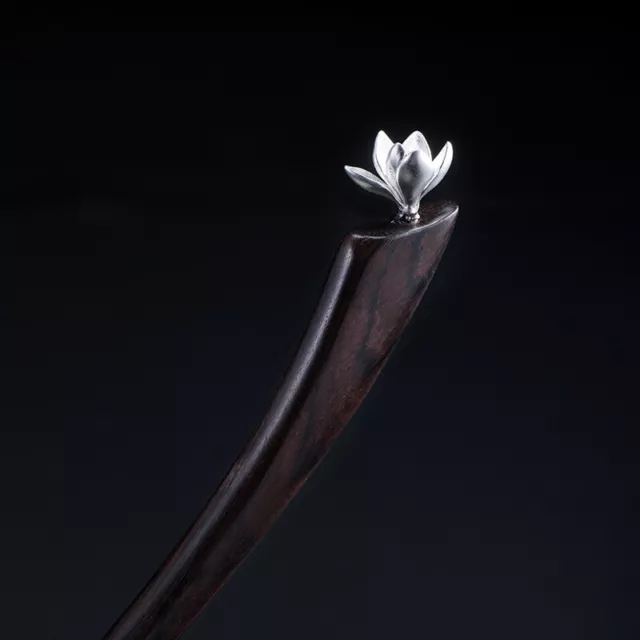 S925 Silver Chinese Hairpin Female Ancient Style Hanfu Accessories Retro Hairpin