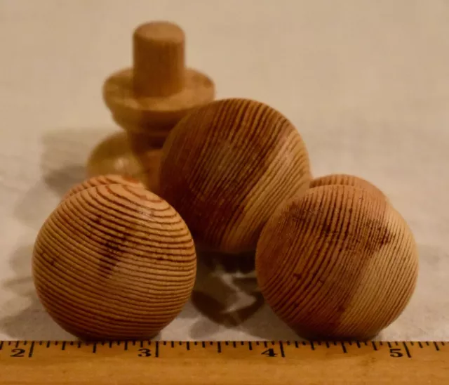 Six Classic English Pine Knobs for Furniture