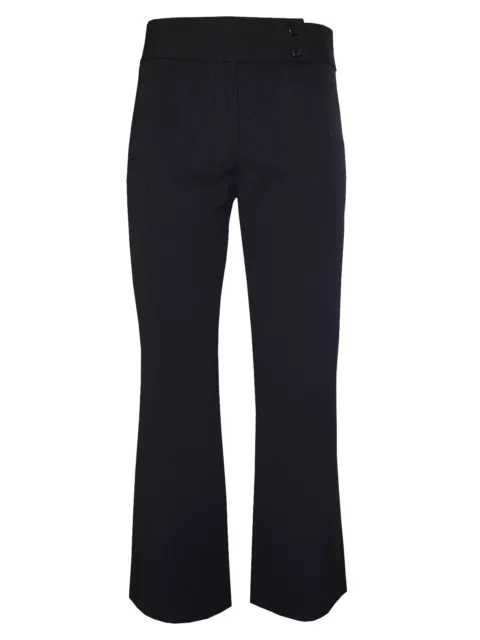 Womans Wide Leg Trousers Tailored Work Office Bootcut Smart Formal Black Trouser