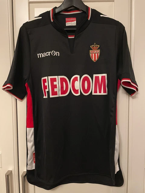 Macron AS Monaco Trikot Auswärts Gr. M 2013/2014 schwarz