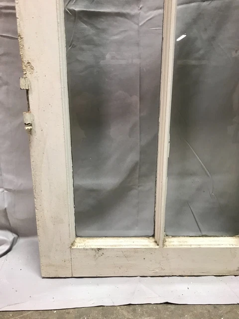 Antique Pair 6 Lite Casement Window 16x61 Vintage Shabby White Old Chic 159-23B 6