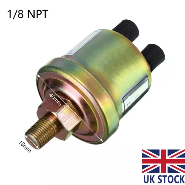 Oil Pressure Sensor Engine 1/8 NPT Oil Pressure Switch Gauge Sender Sending Unit