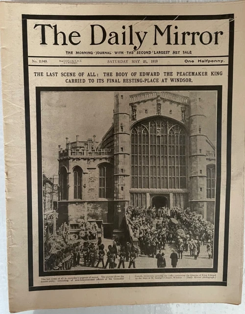 *FUNERAL of KING EDWARD VII* 1910 Daily Mirror *Original & complete*