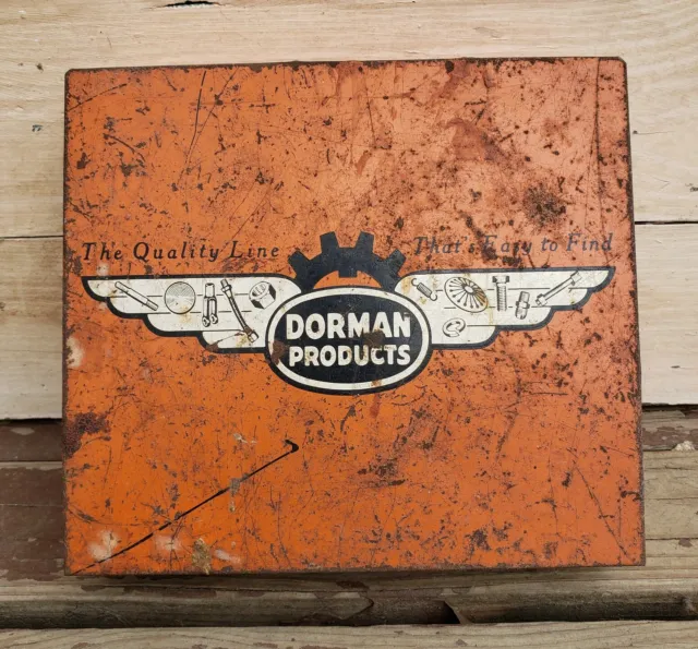 Vintage Dorman Products Advertising Metal Box Auto Parts Super Service Kit SK23