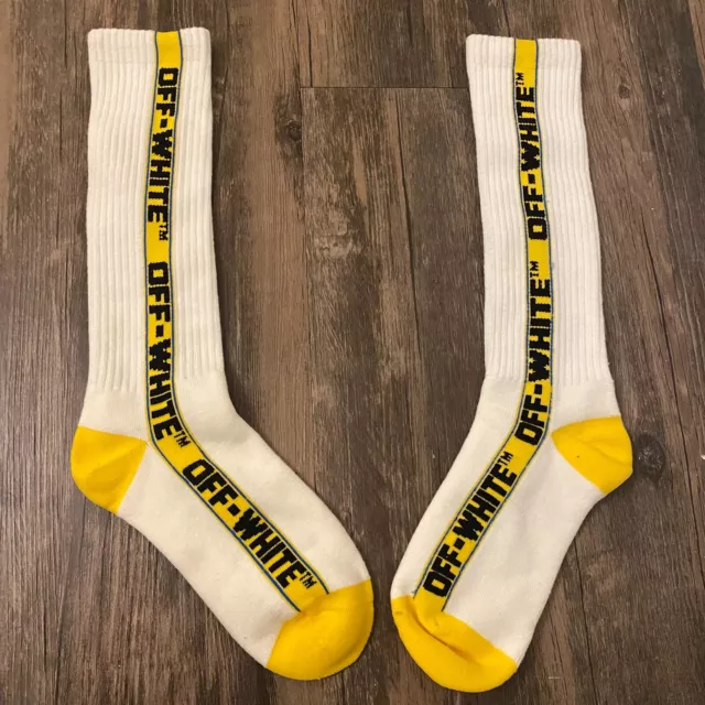 Off-White Socks Industrial Belt Yellow Designer Size XL