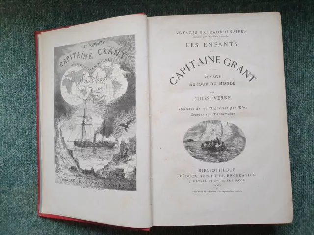 Les enfants du capitaine Grant Jules Verne Hetzel banniere bleue v.1880 2