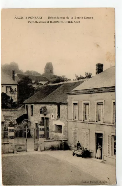 ARCIS LE PONSART - Marne - CPA 51 - café restaurant barber - Chenard