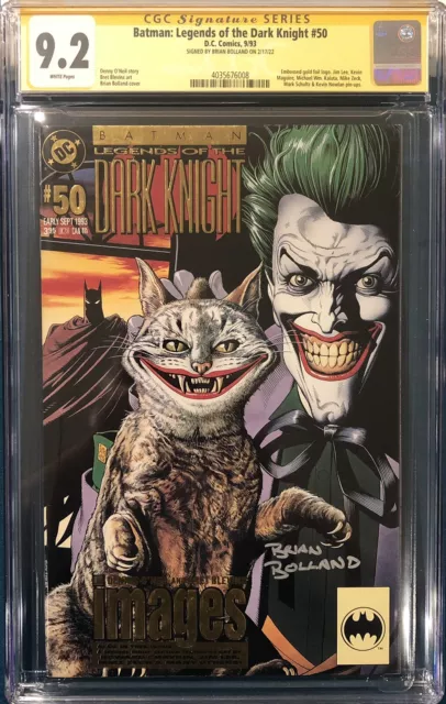 Brian Bolland Signed Batman Legends Of The Dark Knight 50 Cgc Ss Comic Book Cbcs