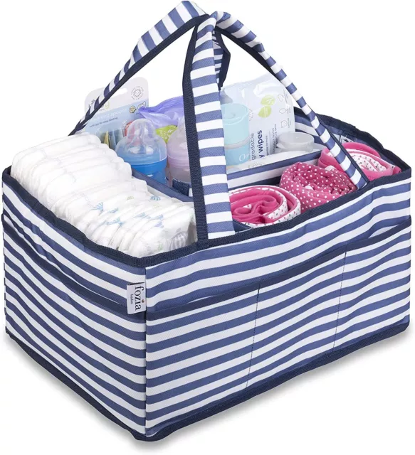 Baby Nappy Organiser Bag Carrier Strong Storage Box Caddy Changing Nappies Kids