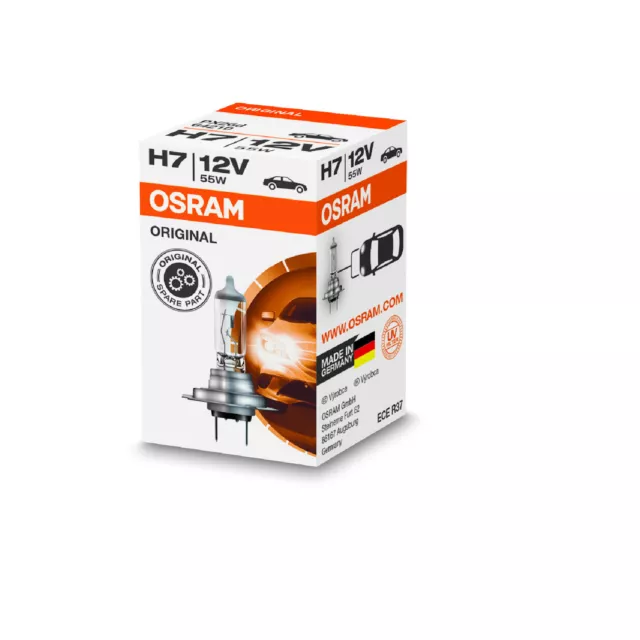 Genuine Osram Original Car Headlight Bulb 55w Halogen 12v H7 499 PX26d [64210]