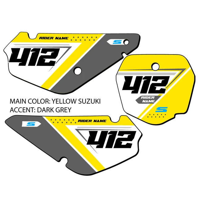 RM 85 SG65  Custom MX Number Plates Senge Graphics Kit Compatible with Suzuki