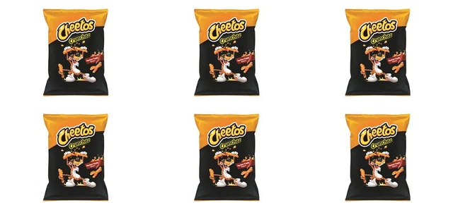 6 snack al mais Cheetos CRUNCHOS al gusto di peperoni dolci caldi, 5,8 once. (165 g.)