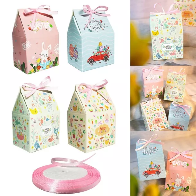 Easter Gift Box Set Cartoon Candy Box with Cute Rabbit Design (24 Pack)