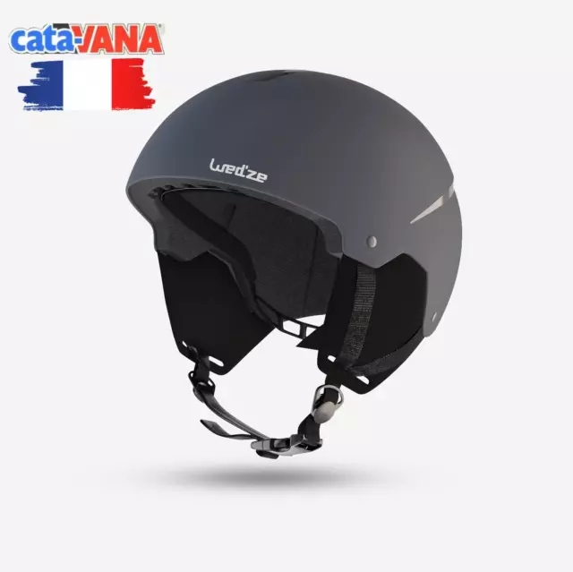 Casque de Ski Adulte avec Visière Gris - Normes Sécurité France