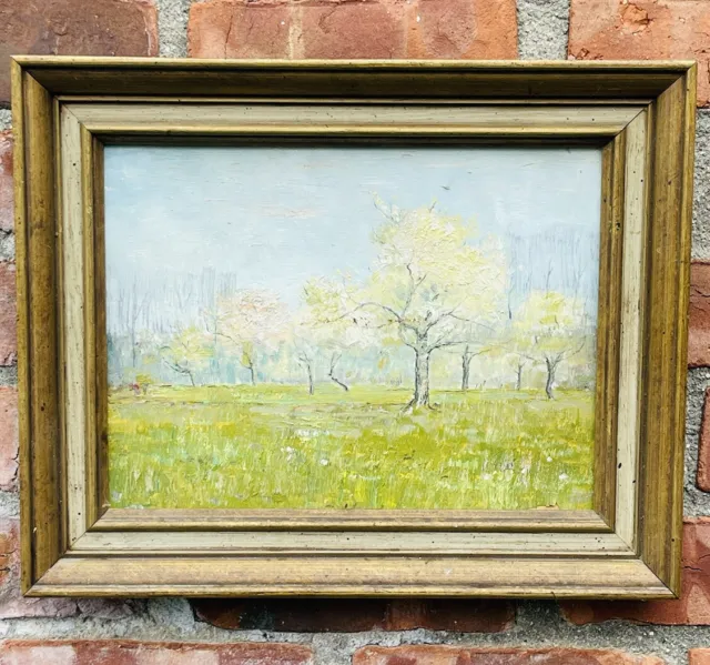 Long Island Artist Curtis W Sydney Impressionist Landscape Painting. Circa 1910