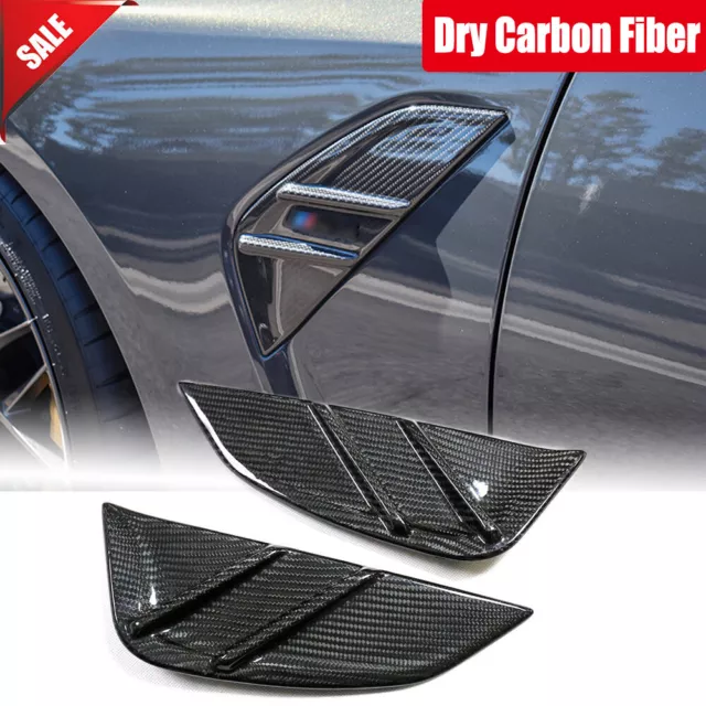 Fit For 2021-2023 BMW G80 M3 Replacement Dry Carbon Fiber Side Fender Vent Cover