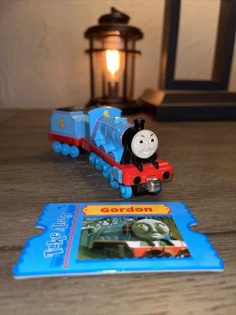 GORDON! THOMAS FRIENDS TRAIN TAKE Along Diecast COLLECTOR CARD! VGUC