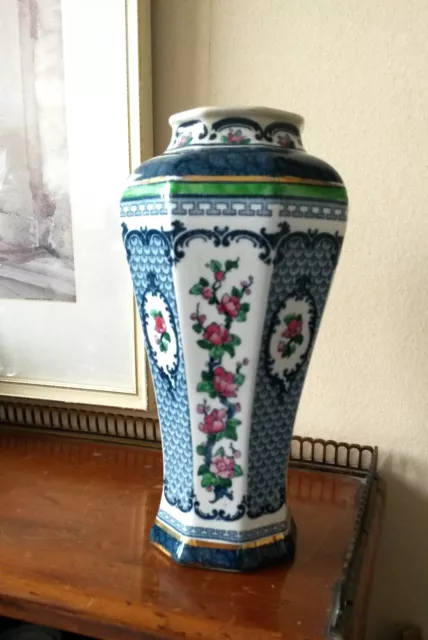 Fine Edwardian Losol Ware Yeddo Roses Vase By Keeling Co, Ltd.