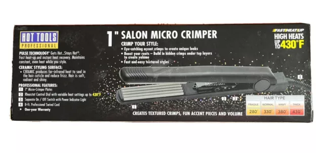 CABLE HELEN OF TROY Hot Tools Profesional 1" Salón Micro Crimper Cerámica 8 PIES