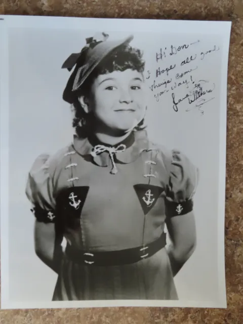 Signed Autographed 8 X 10 Photo Jane Wither Child Actress Died 2021