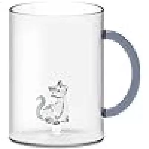 WD LIFESTYLE Tazza  vetro borosilicato  confezione regalo. Capacit 420 ml: Gatto