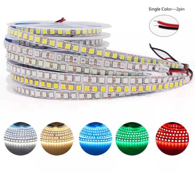 LED Strip 5054 SMD DC 12V Flexible LED Stripe 5M 600LEDs Under Cabinet Light