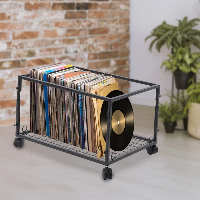 VINYL RECORD STORAGE Holder with Wheels Record Holder Record Holder