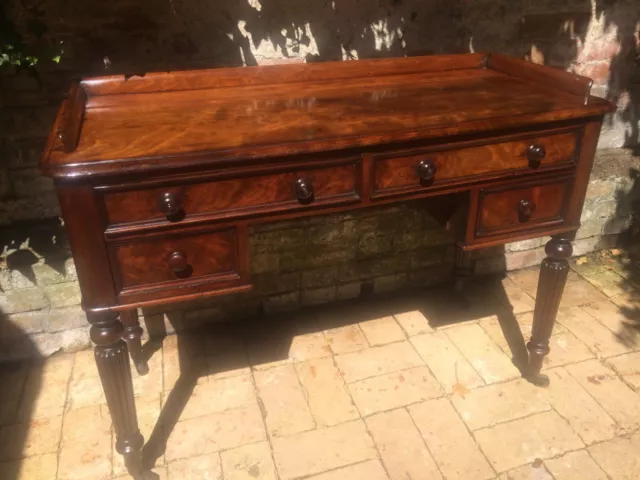 Antique William IV mahogany writing desk table