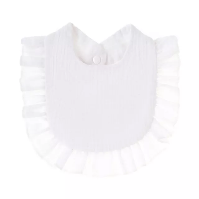 Drool Bib with Ruffle Edges Super Absorbent Ultra-soft Fine Workmanship Baby