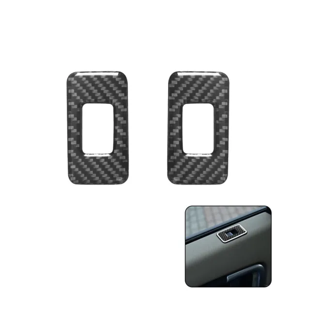 Rear Window Lift Switch Trim Cover Carbon Fiber For Land Rover Discovery Sport