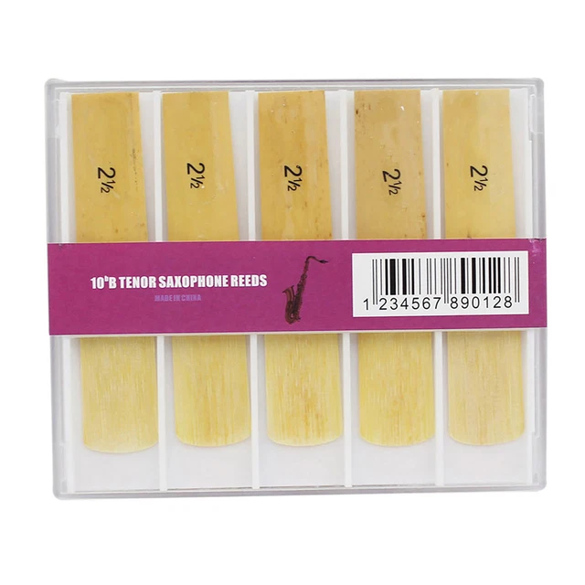 10 Pcs Anche De Saxophone Alto Bamboo Reeds Strength 2.5 Pour Alto BB Sax