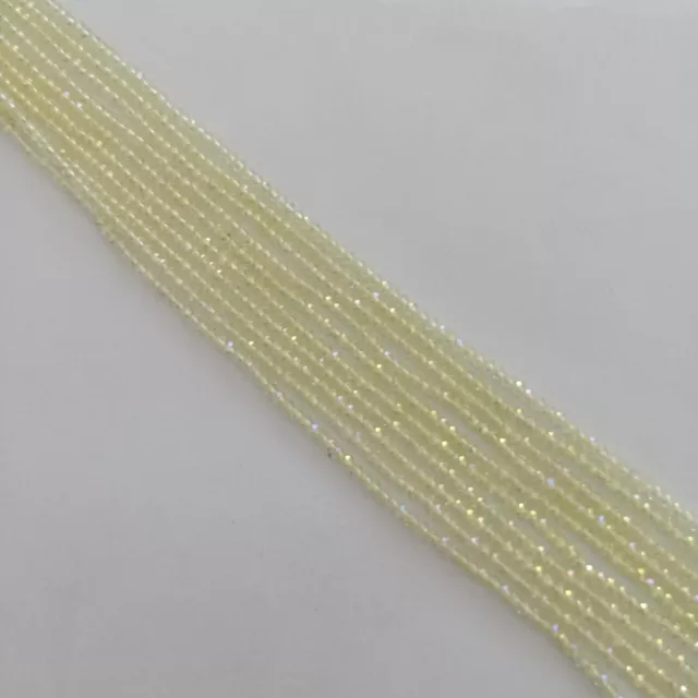135pcs very tiny 2.5mm Champagne YELLOW Round Glass Beads Rainbow Plate AUS ER05