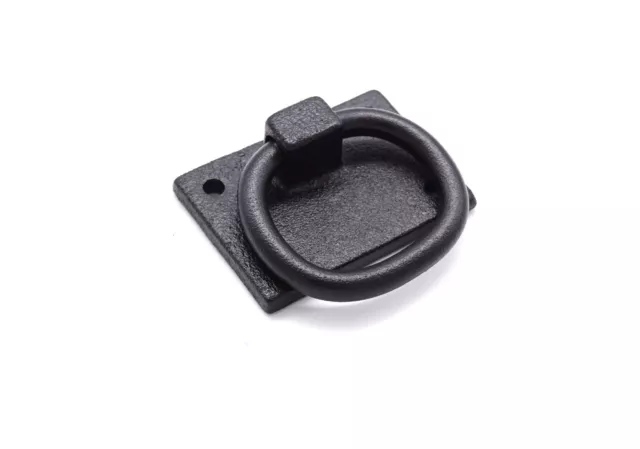 2" Black Iron Ring Pull Antique Black Cast Iron Ring Pull Shutter Ring Pull