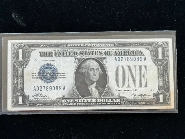 1928 $1 Silver Certificate - Funny Back
