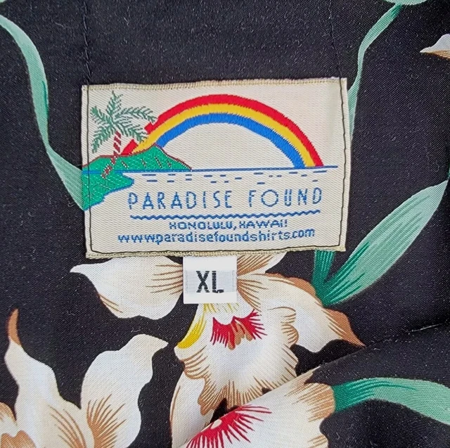 Camicia Hawaiana Uomo Paradise Found - Maniche Corte, Stampa Magnum, 100% Rayon - Foto 10