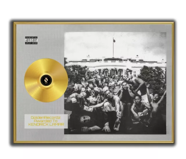 Kendrick Lamar Poster, To Pimp A Butterfly GOLD/PLATINIUM CD, gerahmtes Poster